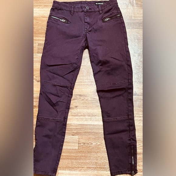BlankNYC Ox Blood moto utility skinny denim jeans Size 27 Excellent condition - Picture 2 of 10